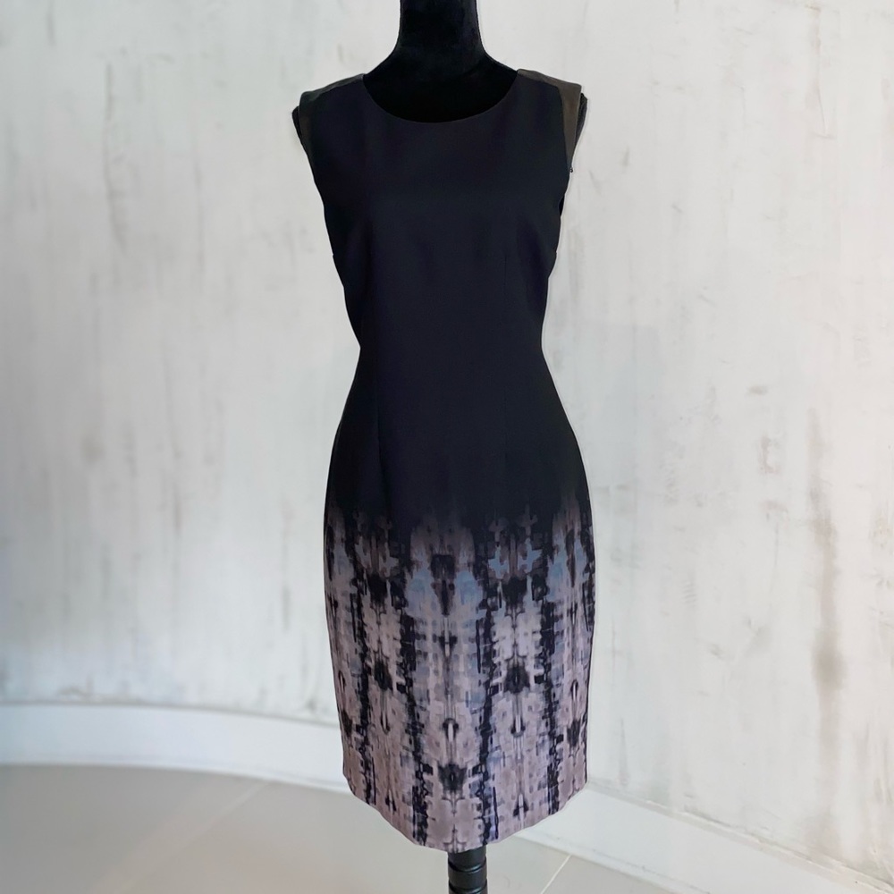 Elie Tahari Midi Dress. Size 10 black and gray